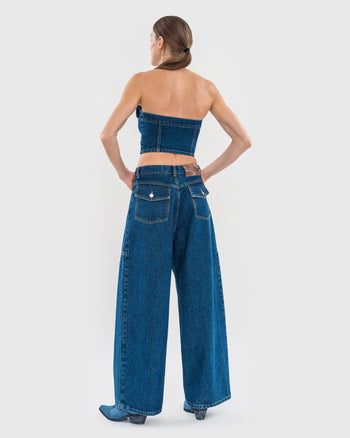 Facing Denim Top