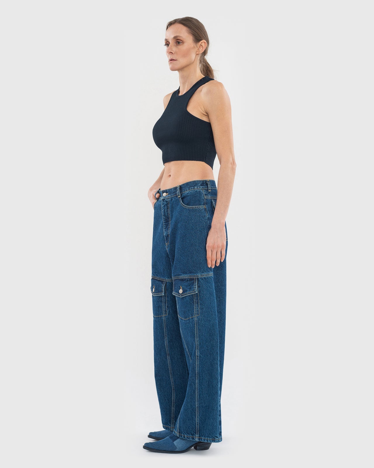 Buy Facing Denim Jeans – Bottoms by Ksenia Schnaider | Ethical & Sustainable Fashion