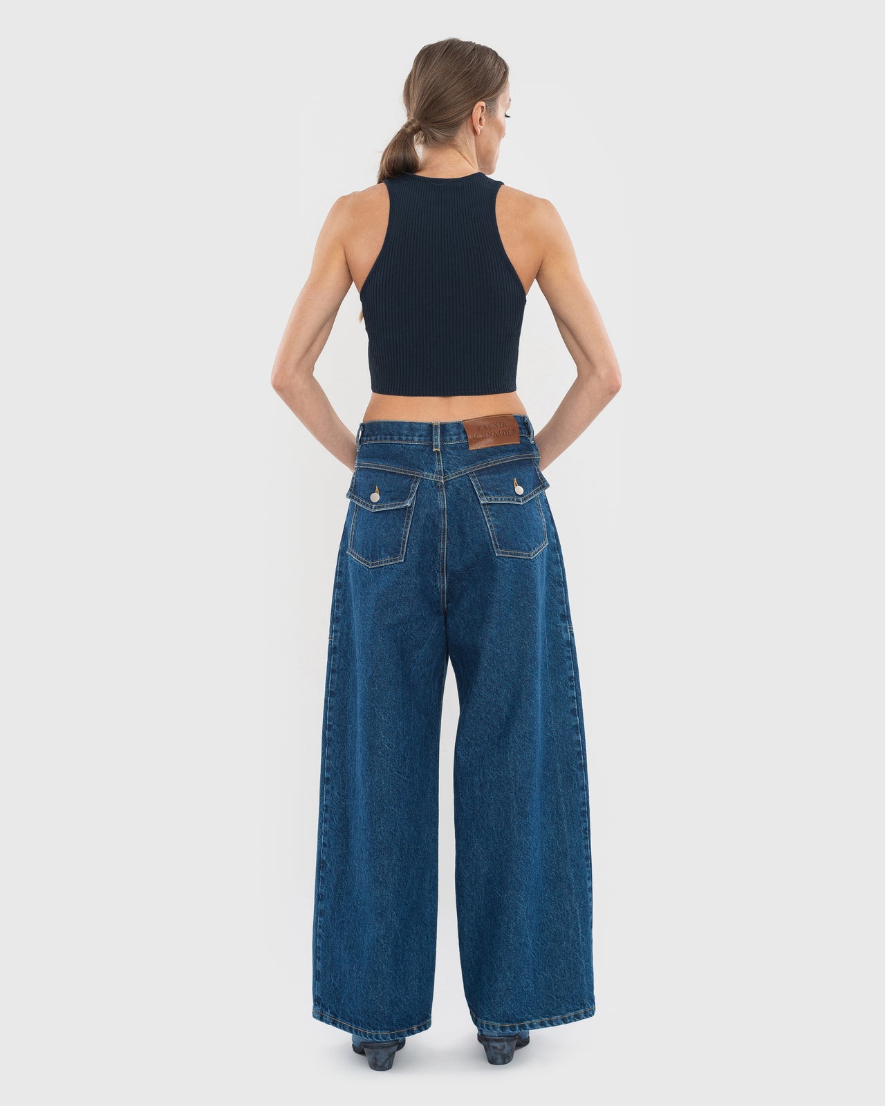Buy Facing Denim Jeans – Bottoms by Ksenia Schnaider | Ethical & Sustainable Fashion