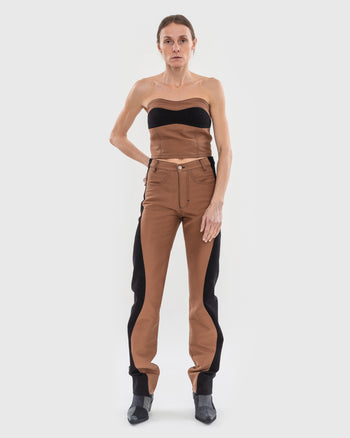 Wavy Jeans with Contrast Side Lines
