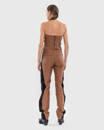 Wavy Jeans with Contrast Side Lines