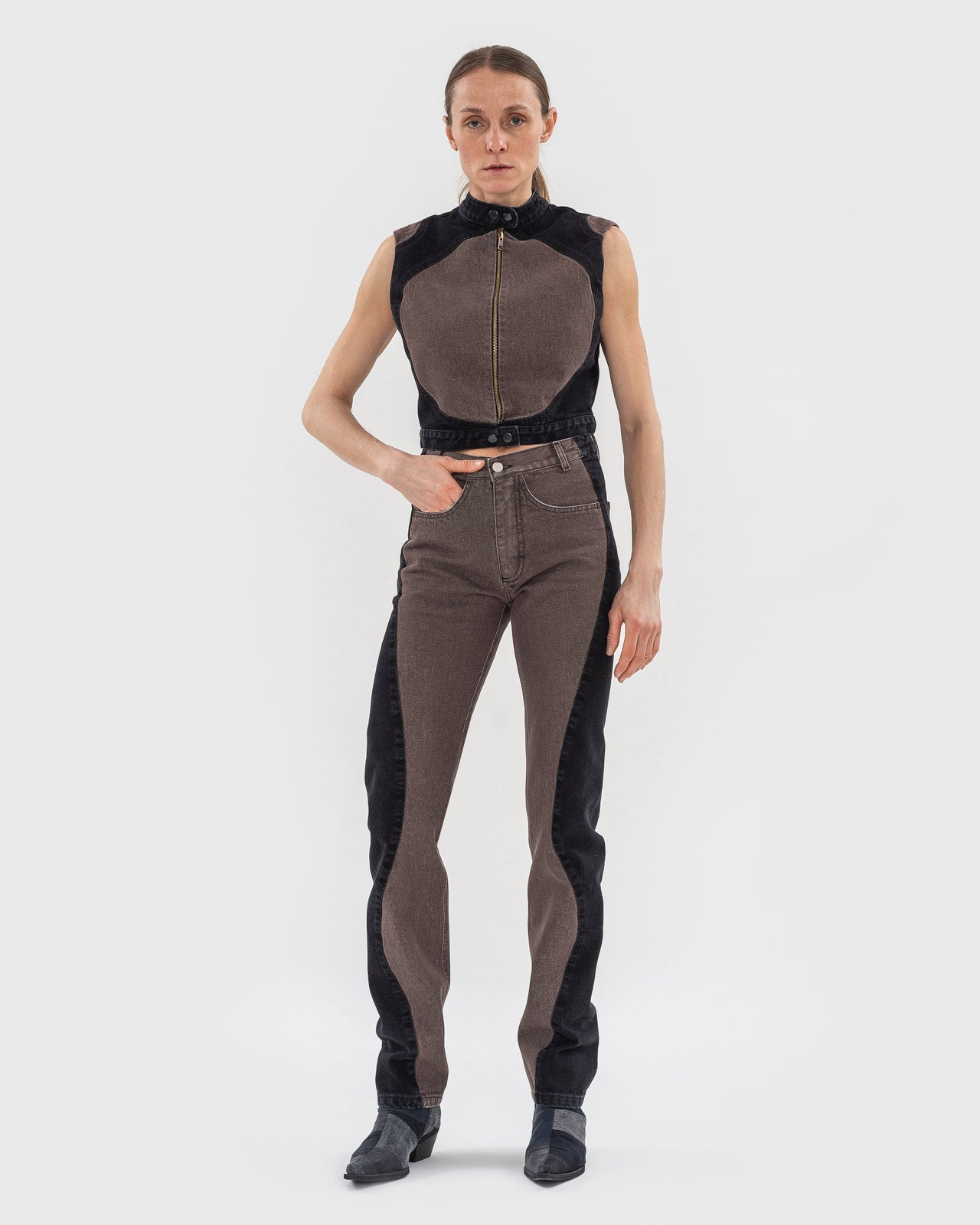 Cropped Wavy Vest