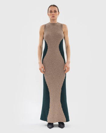 Wavy Knit Maxi Dress