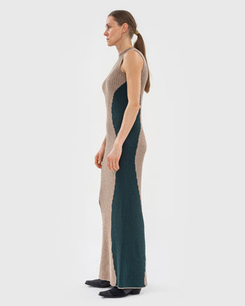 Wavy Knit Maxi Dress