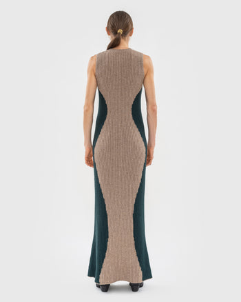 Wavy Knit Maxi Dress
