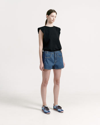 Buy Square Mini Shorts – by Ksenia Schnaider | Ethical & Sustainable Fashion