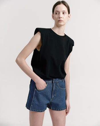 Buy Square Mini Shorts – by Ksenia Schnaider | Ethical & Sustainable Fashion