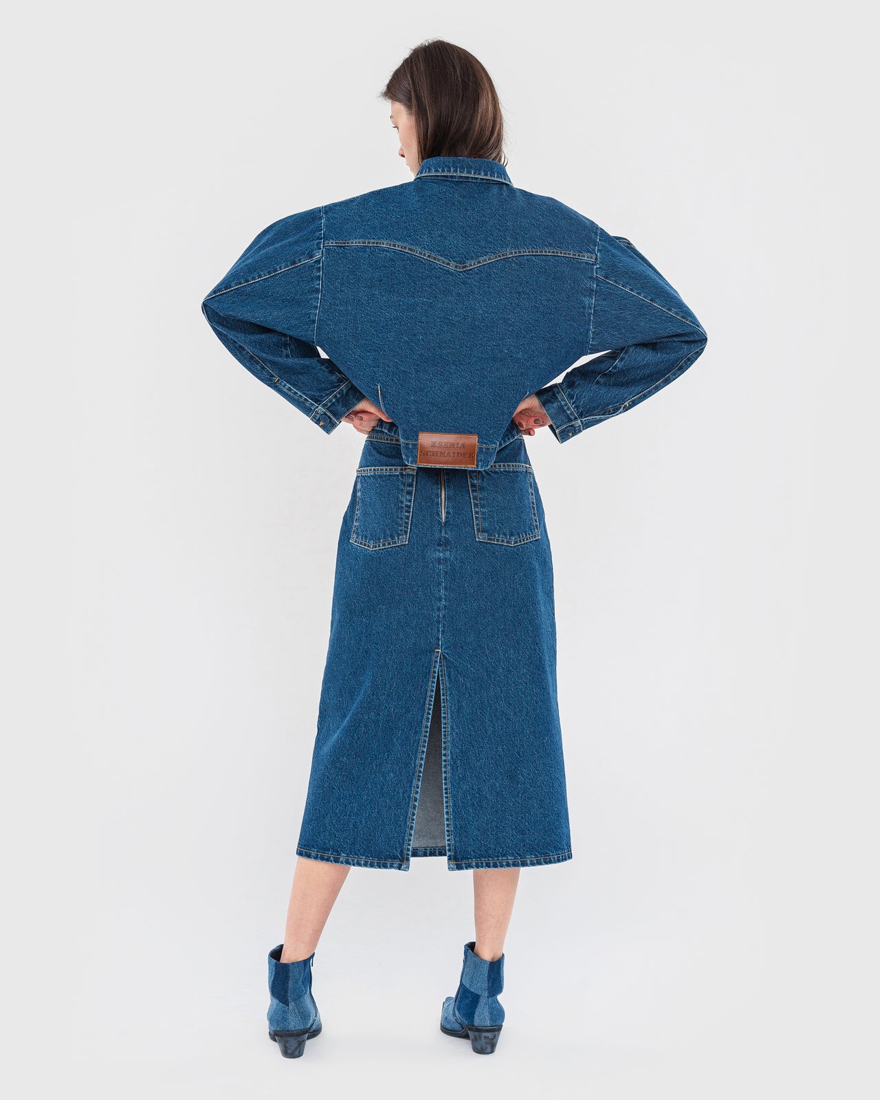 Buy Double Face Denim Jacket – Outerwear by Ksenia Schnaider | Ethical & Sustainable Fashion