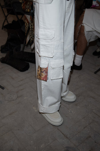Men's Tapestry Patchwork Cargo Jeans