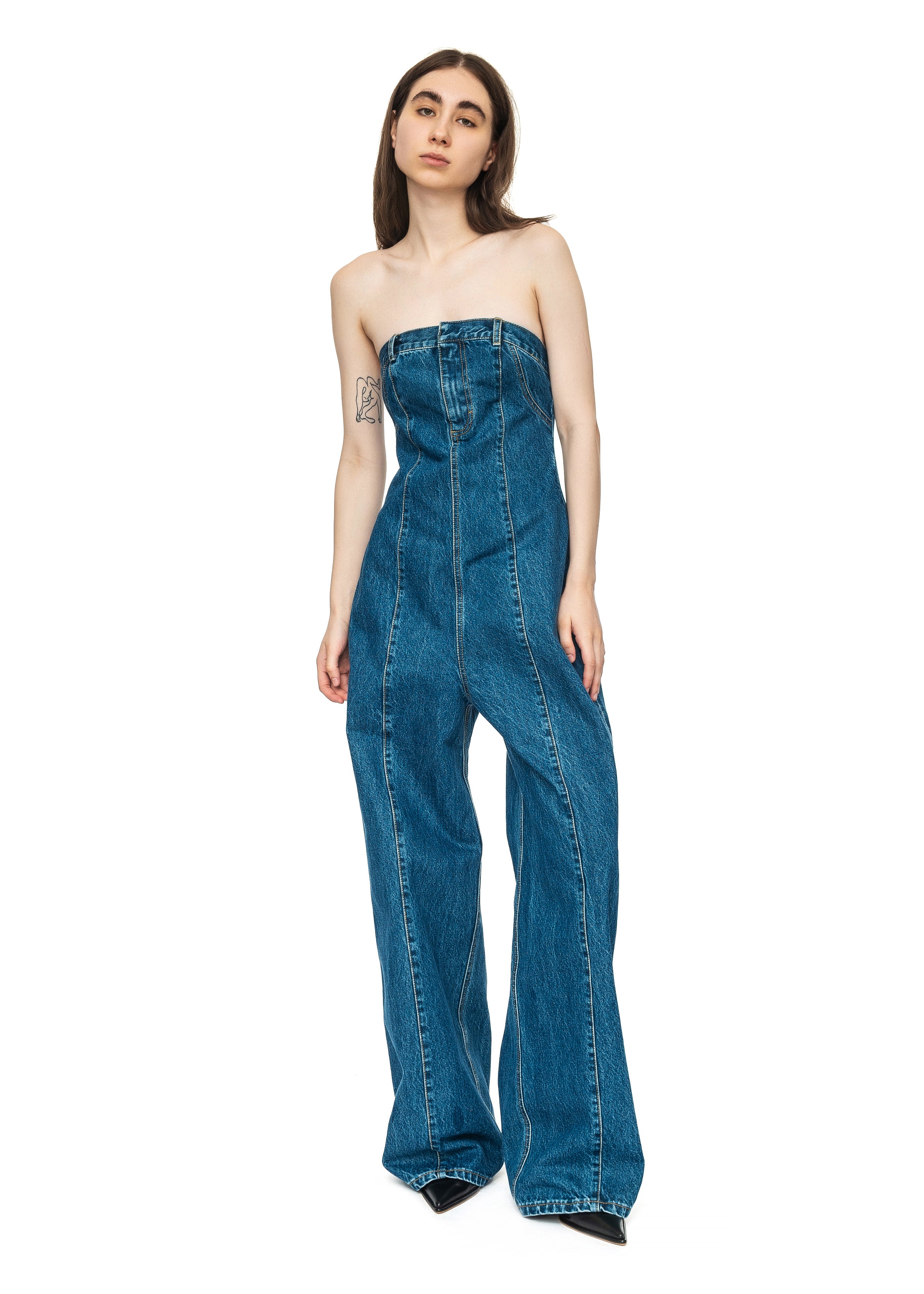 Jeans Overall with Front Zipper image