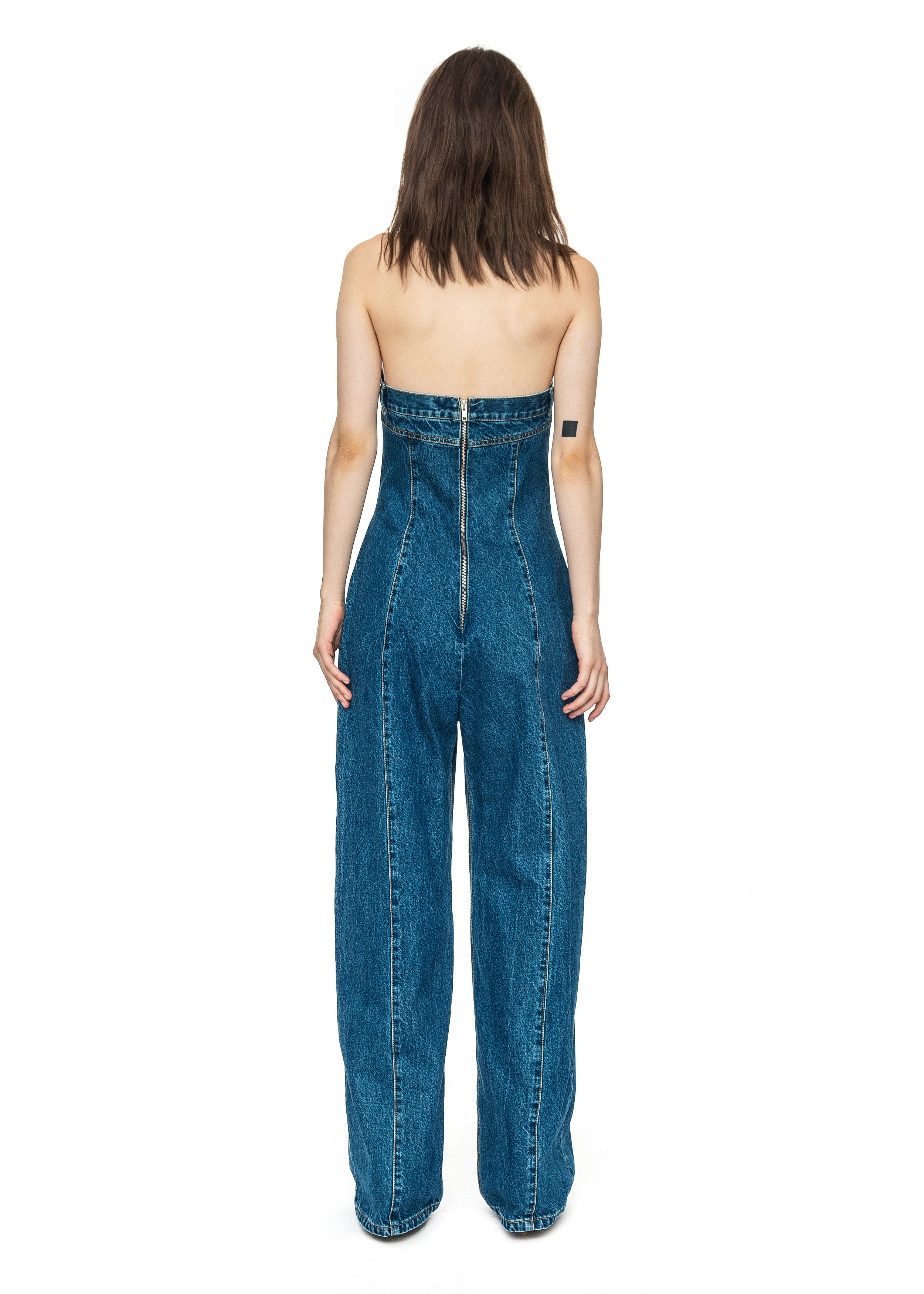 Jeans Overall with Front Zipper image