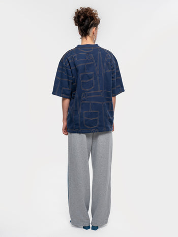 Buy Denim Stitch T-Shirt – Tops by Ksenia Schnaider | Ethical & Sustainable Fashion