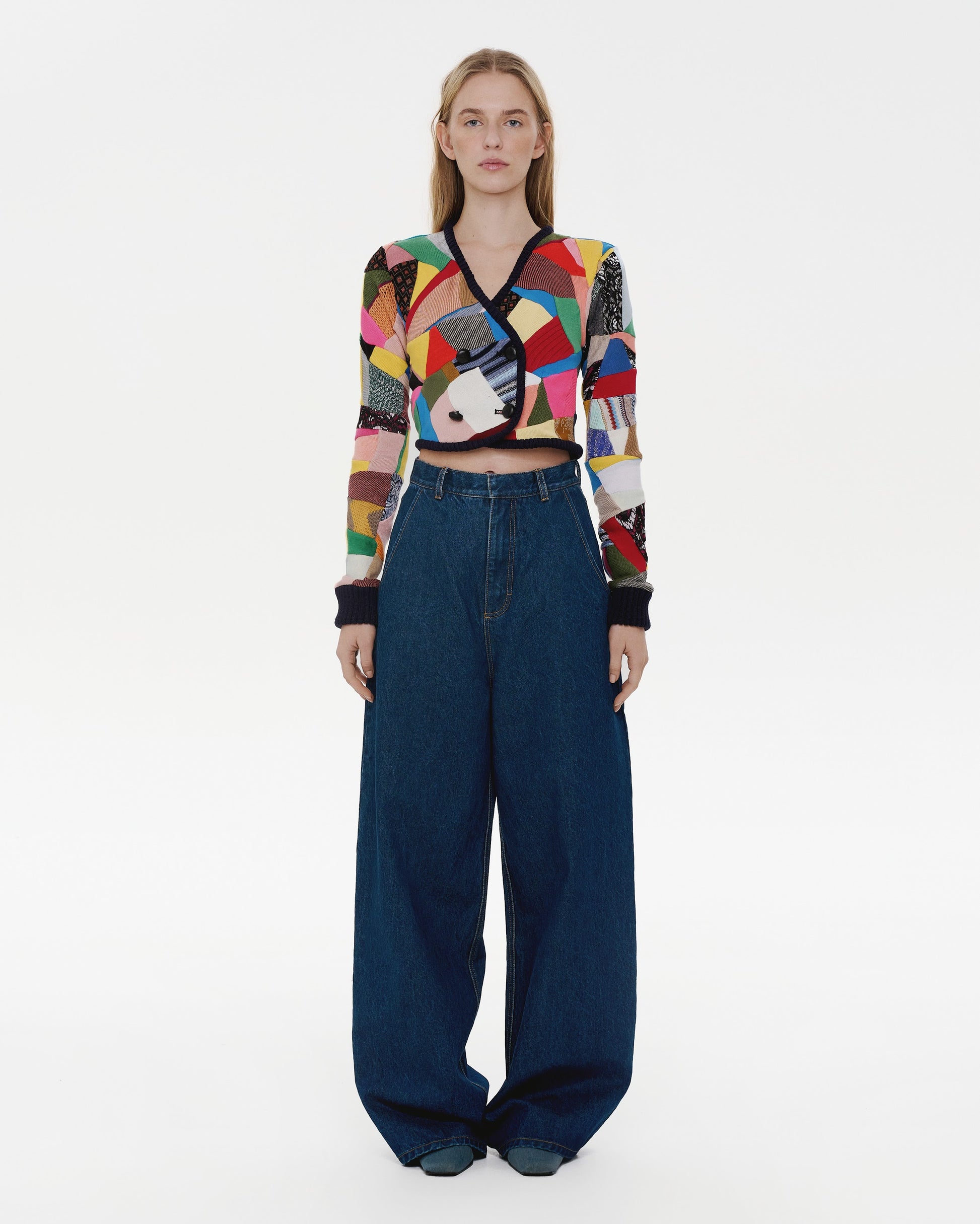 Buy 90's Patchwork Cardigan – Tops by Ksenia Schnaider | Ethical & Sustainable Fashion