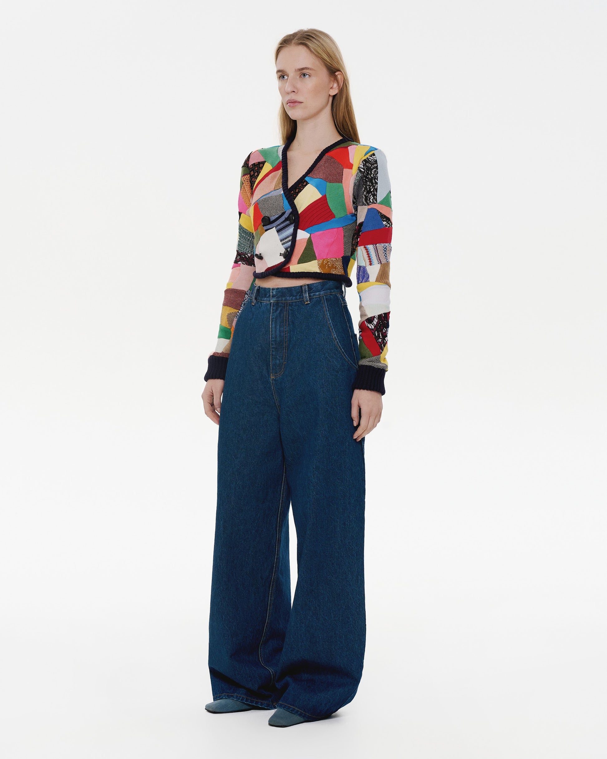 Buy 90's Patchwork Cardigan – Tops by Ksenia Schnaider | Ethical & Sustainable Fashion
