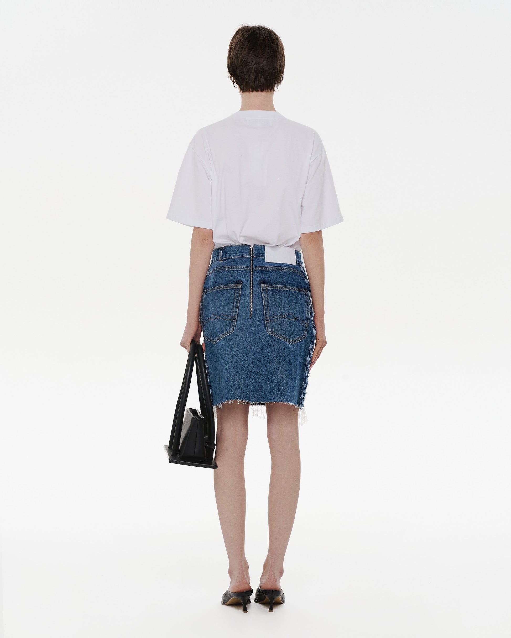 Buy Zero-Waste Skirt in Rug Technique – Bottoms by Ksenia Schnaider | Ethical & Sustainable Fashion
