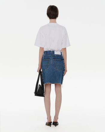 Buy Zero-Waste Skirt in Rug Technique – Bottoms by Ksenia Schnaider | Ethical & Sustainable Fashion