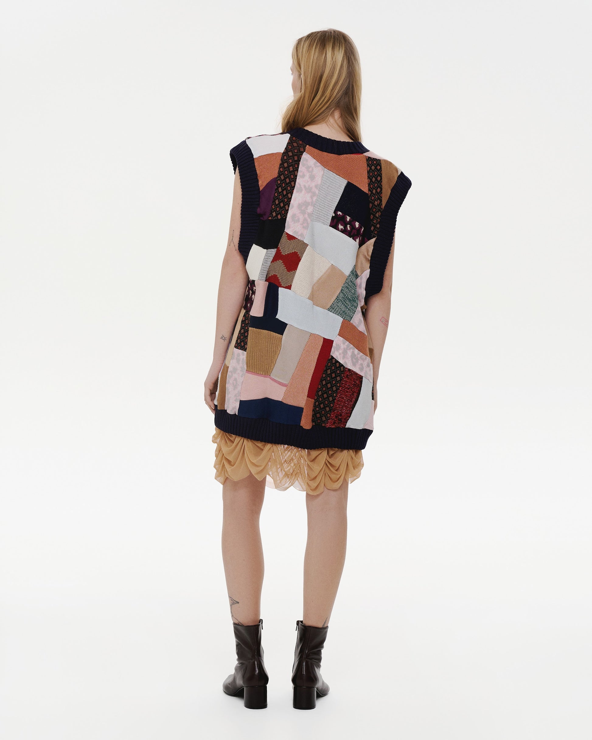 Buy Patchwork Oversized Vest – Tops by Ksenia Schnaider | Ethical & Sustainable Fashion