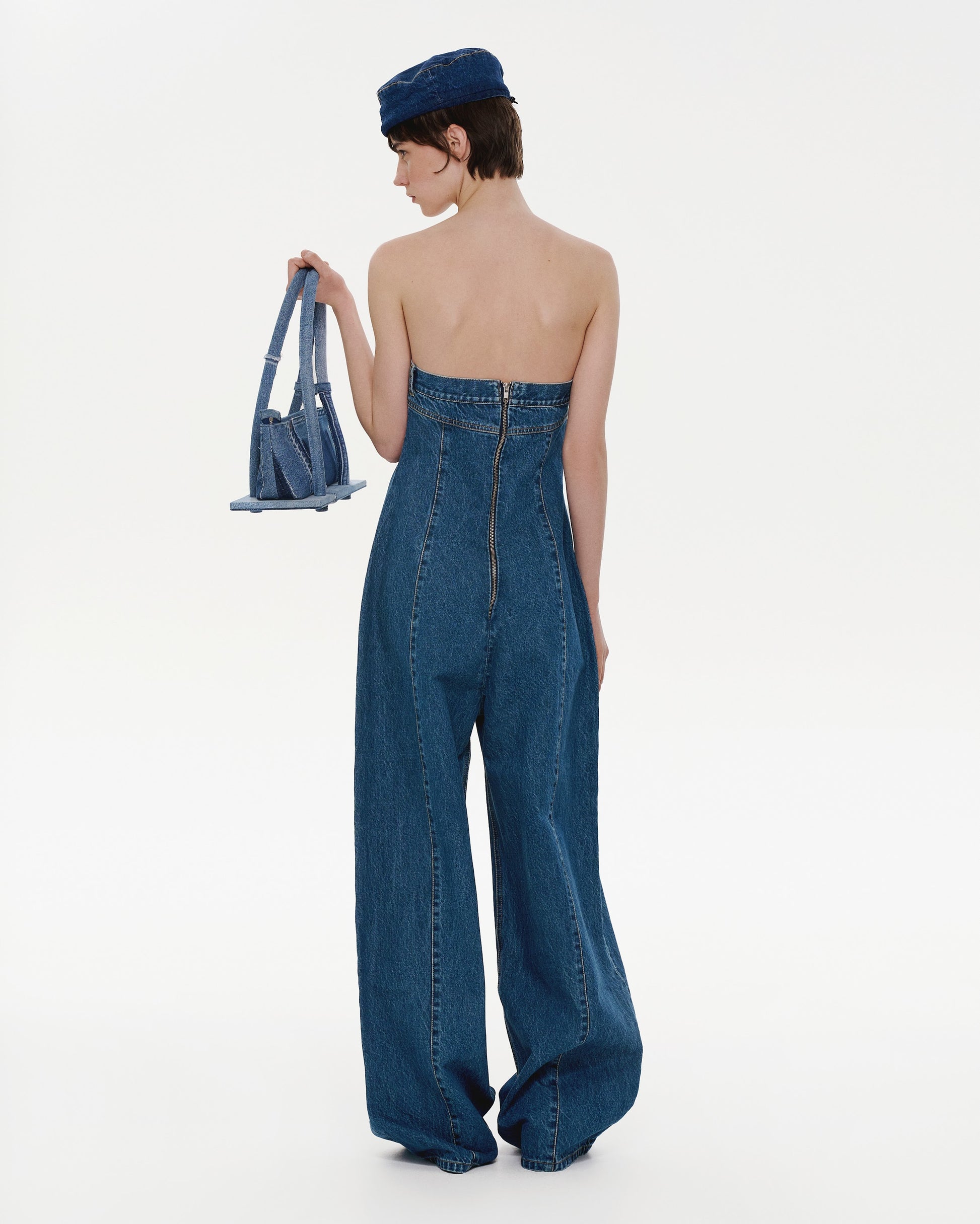 Buy Blue Denim Overall – Bottoms by Ksenia Schnaider | Ethical & Sustainable Fashion