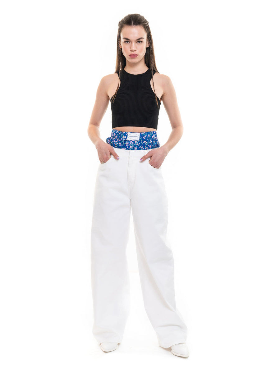 2 in 1 Boxer Flowered Jeans