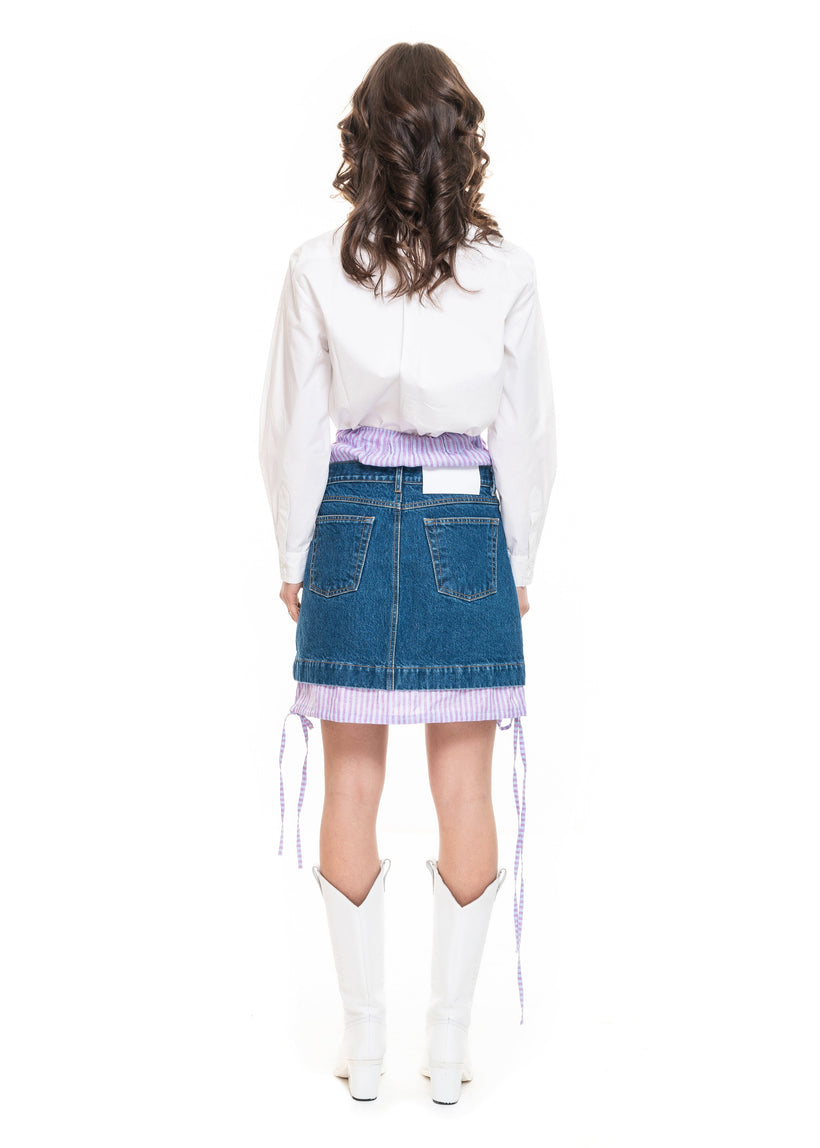 2 in 1 Striped Boxer Skirt image