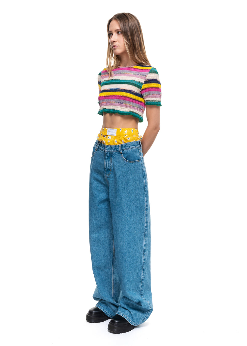 Boxer 2 in 1 Flowered Jeans image