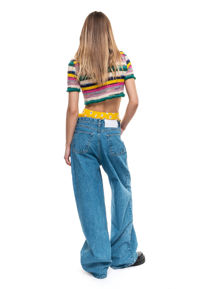 Boxer 2 in 1 Flowered Jeans image
