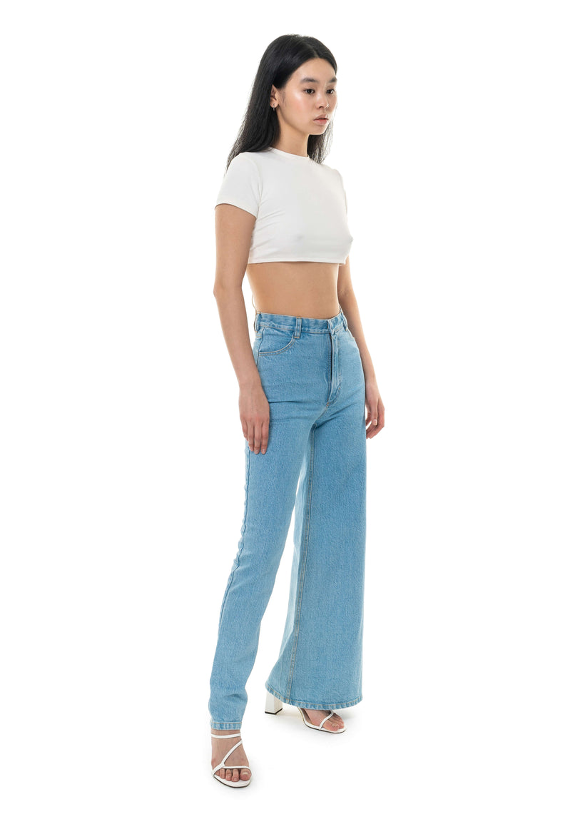 Light Blue Asymmetrical Jeans image